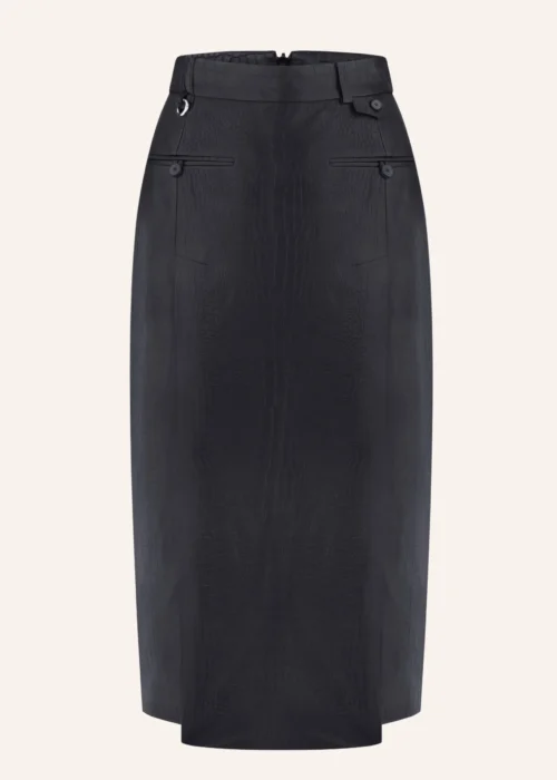 Leather croco skirt