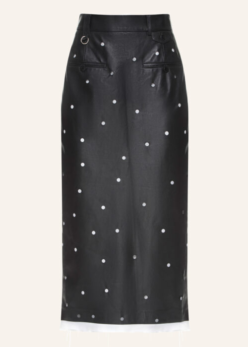 Leather perforation skirt