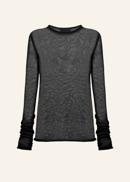 Longsleeve knitted black