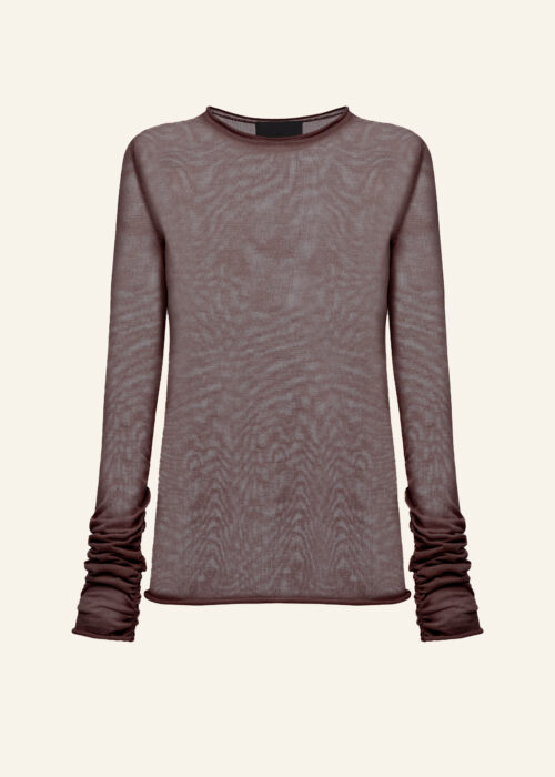 Longsleeve knitted chocolate