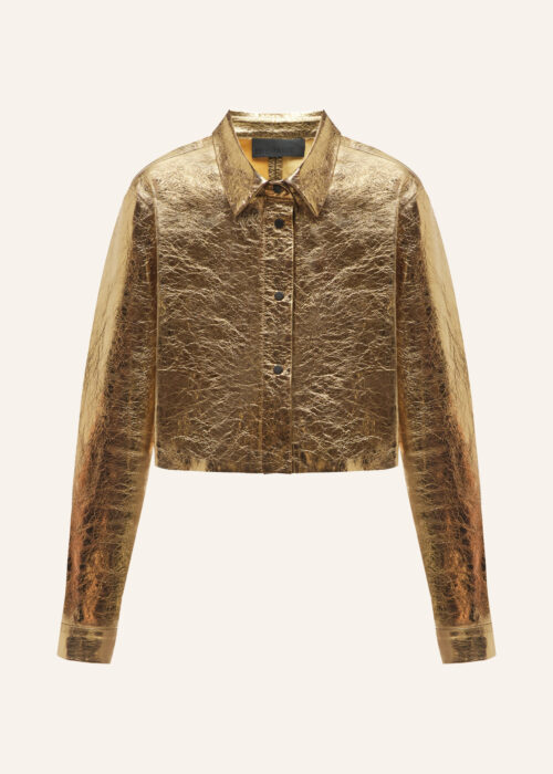 Leather gold jacket