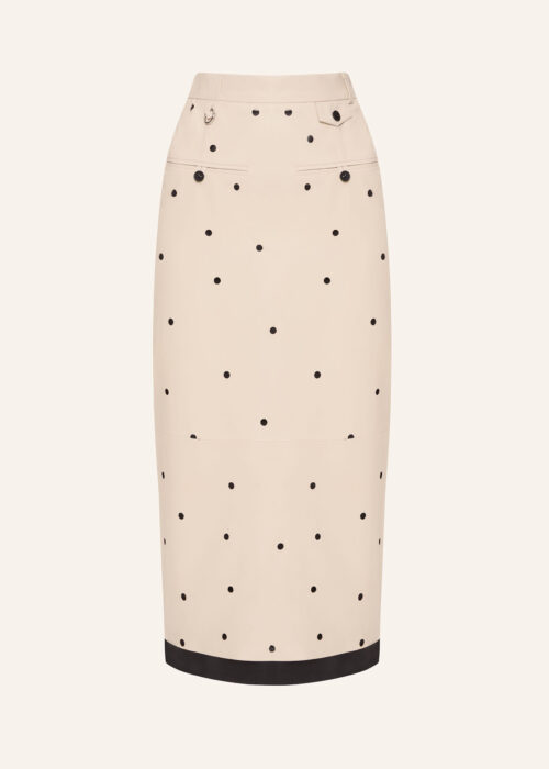 Leather perforation skirt