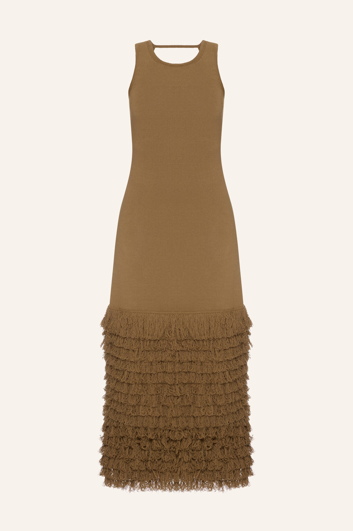 Knitted dress red