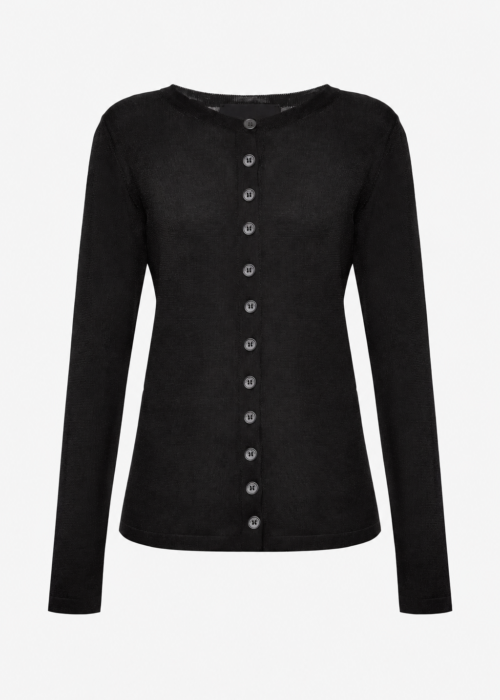 Black knitted cardigan