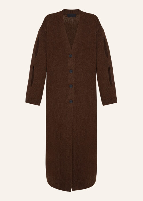 Long cardigan dark brown