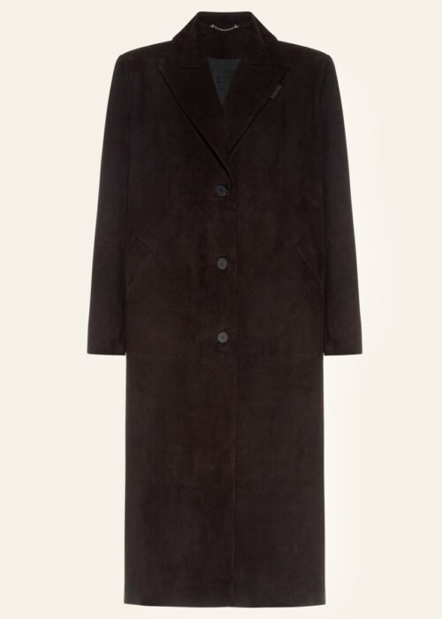Leather coat brown