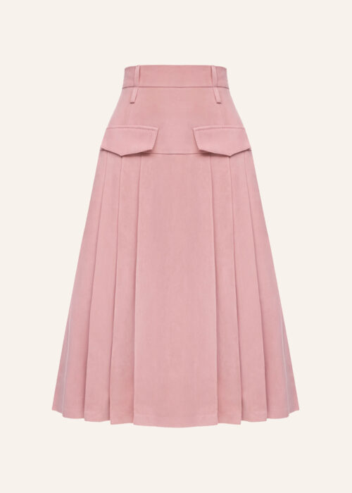 Suede pink skirt