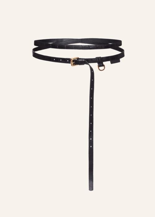 Belt black croco
