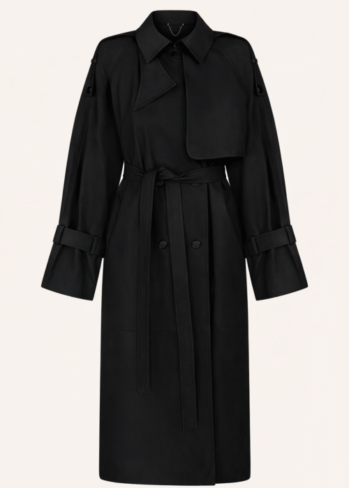 Leather coat black