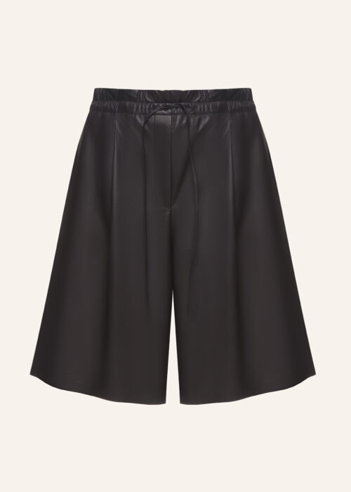 Leather black shorts