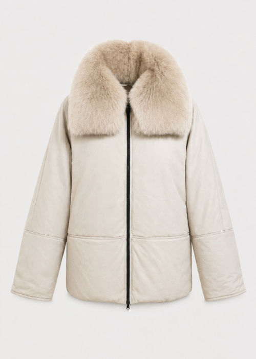 Light grey cotton coat with collar