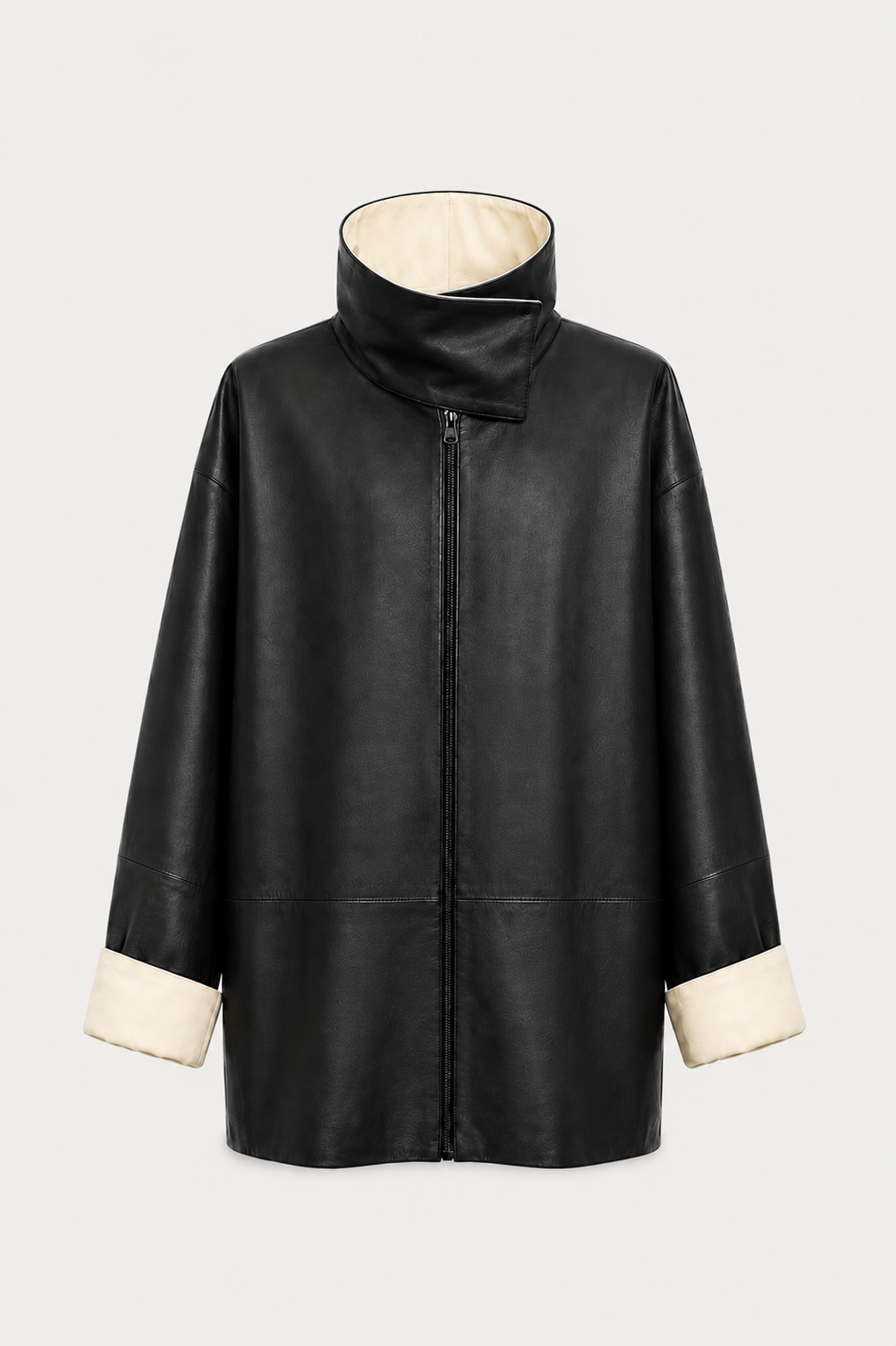 Black leather coat Black leather coat