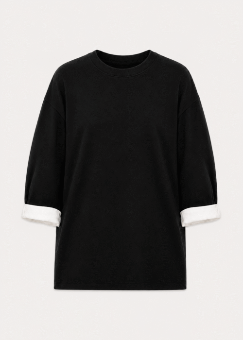 Black cotton longsleeve