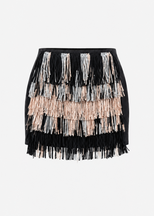 Wool grey/bej mini skirt