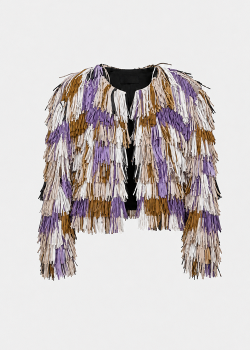 Wool violet/white jacket